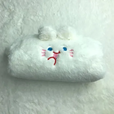 Fashion Cute Cartoon Bear Rabbit Plush Large Capacity Pencil Case Stationery