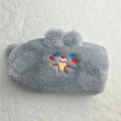 Fashion Cute Cartoon Bear Rabbit Plush Large Capacity Pencil Case Stationery