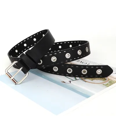 Women Fashion Retro Punk Pentagram Rivet Belt