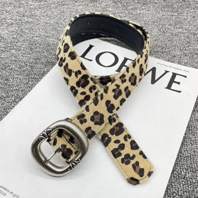 Women Fashion Simple Zebra Leopard Wide Belt
