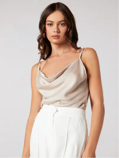 Women Fashion Sexy Solid Color Silk Satin Camisole