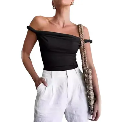 Women Sexy Solid Color Milk Silk Camisole Tank Top