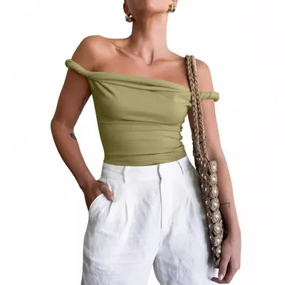 Women Sexy Solid Color Milk Silk Camisole Tank Top