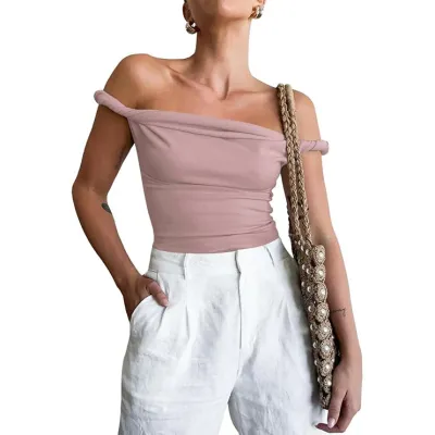 Women Sexy Solid Color Milk Silk Camisole Tank Top