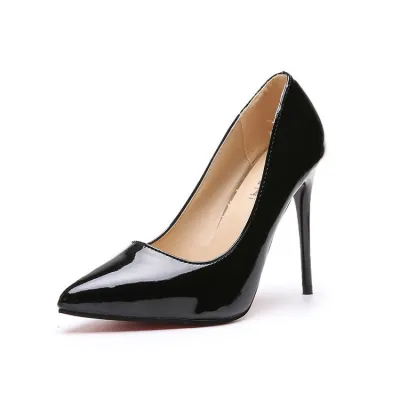 Women's Sexy Solid Color Pointed Toe Super High Heel Shoes Slip On