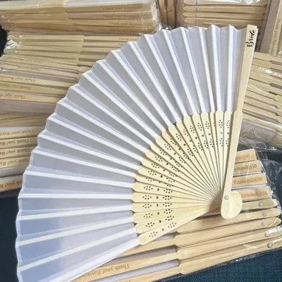 Bride Bridesmaid Paper Fan Wedding Party Decoration