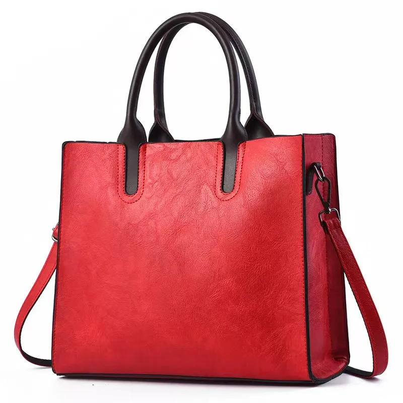 Women Fashion Casual Solid Color Large Capacity Handbag