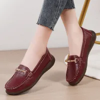 Women Casual Knit Design Color Blocking Comfortable Walking Flat Loafers