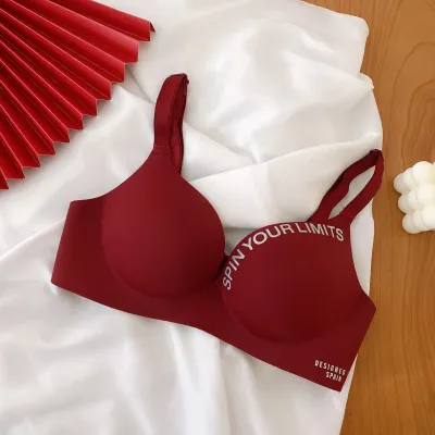 Women Fashion Letter Printed Non-Marked Bra Traditional Type