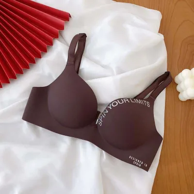 Women Fashion Letter Printed Non-Marked Bra Traditional Type