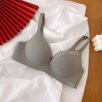 Women Fashion Letter Printed Non-Marked Bra Traditional Type