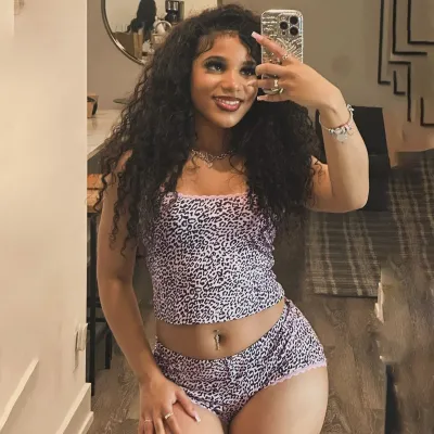 Women Fashion Sexy Leopard Lace Camisole Tight Shorts Two-Piece Set