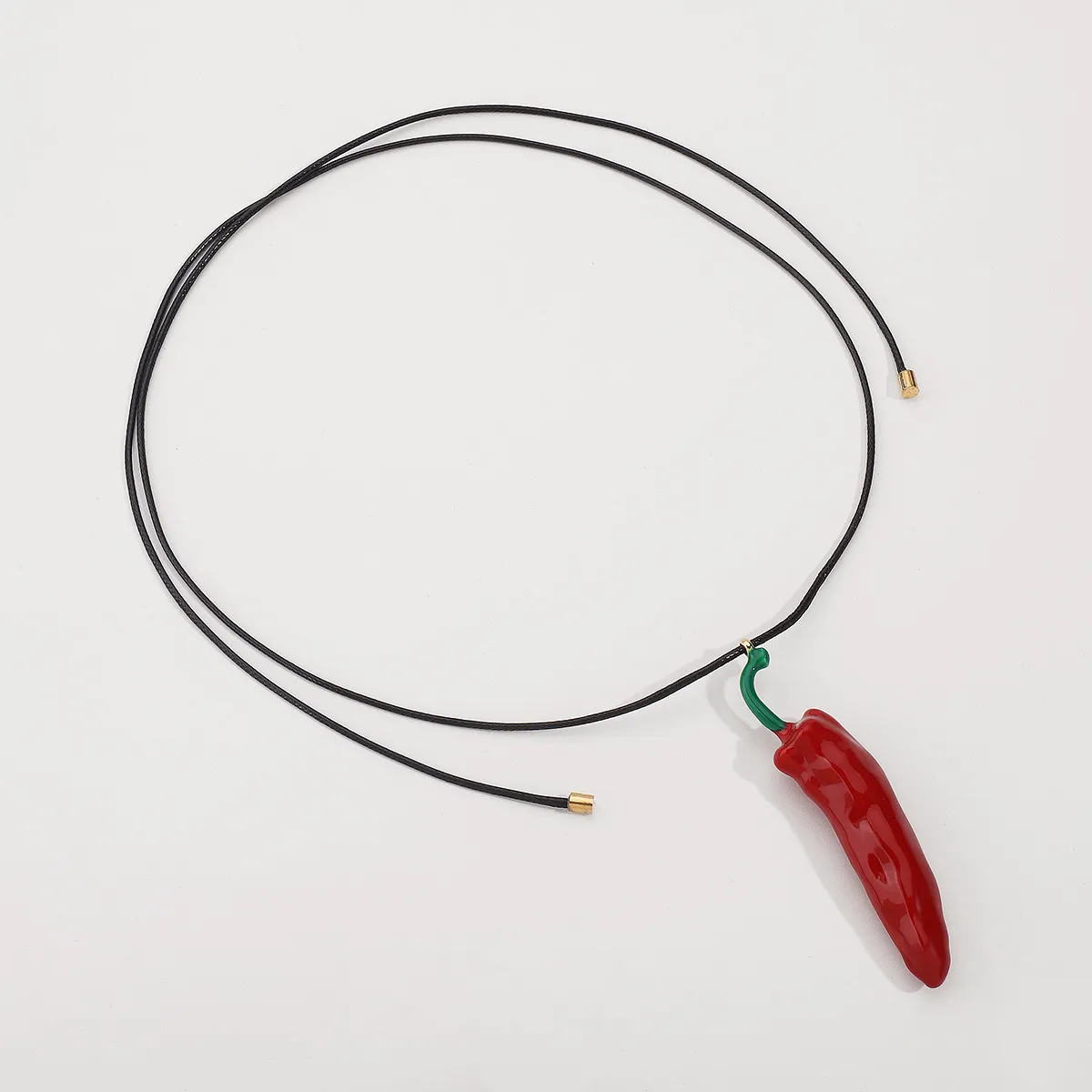 Women Creative Simulation Enamel Vegetable Geometric Pendant Necklace Sweet Cool Wind