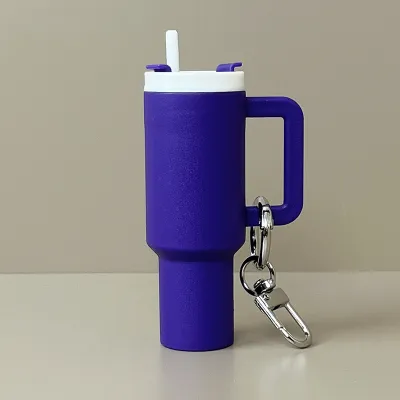 Fashion Creative Multicolour Cup Pendant Keychain Plastic Simple Style Keychain