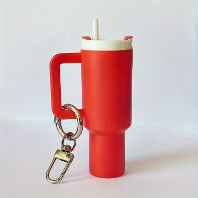 Fashion Creative Multicolour Cup Pendant Keychain Plastic Simple Style Keychain