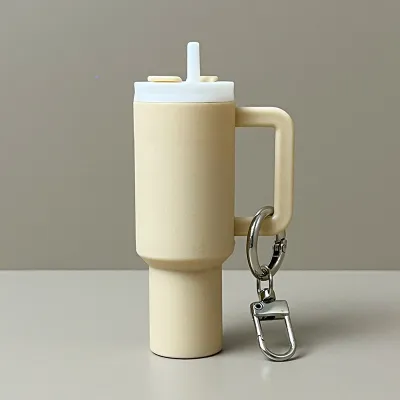 Fashion Creative Multicolour Cup Pendant Keychain Plastic Simple Style Keychain