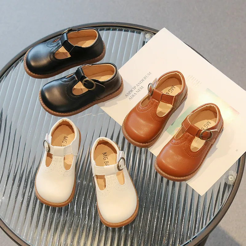 Kids Boys Girls Casual British Style Velcro Flat Shoes