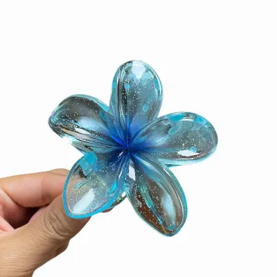 Pearlescent Egg Flower Acrylic Hair Claw Fresh Sweet Pastoral Hair Grip
