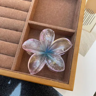 Pearlescent Egg Flower Acrylic Hair Claw Fresh Sweet Pastoral Hair Grip