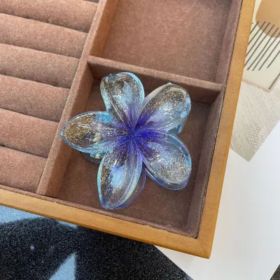 Pearlescent Egg Flower Acrylic Hair Claw Fresh Sweet Pastoral Hair Grip