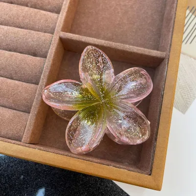 Pearlescent Egg Flower Acrylic Hair Claw Fresh Sweet Pastoral Hair Grip