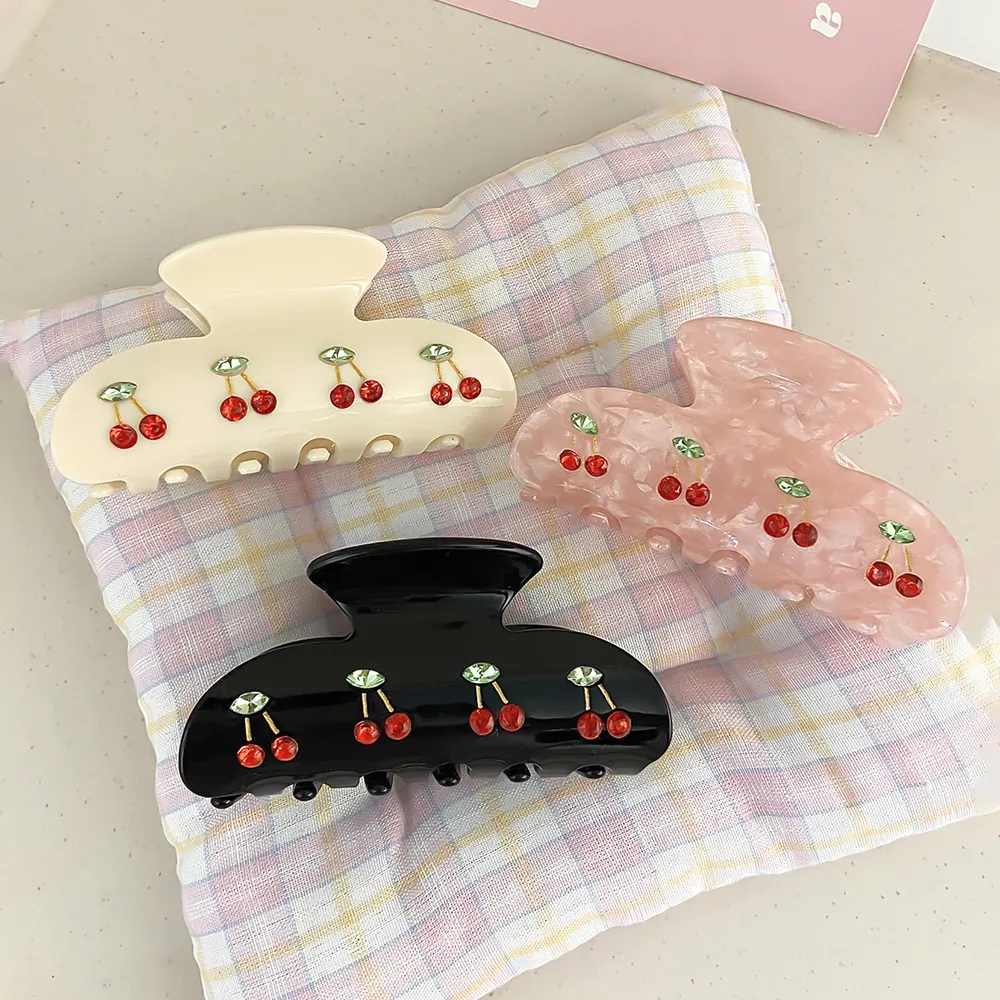 Fashion Sweet Cute Cherry Acrylic Hair Claw