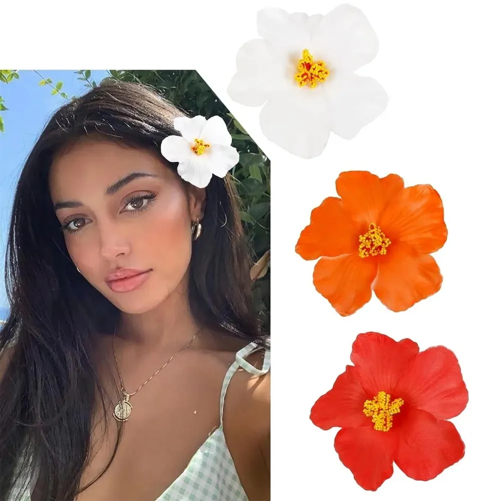 Simulation Flower 10cm Duckbill Hair Clip Seaside Swimwear Hair Accessories