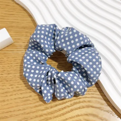 Fashion Polka Dot High Elasticity Fabric Cute Girl Hair Tie Ring