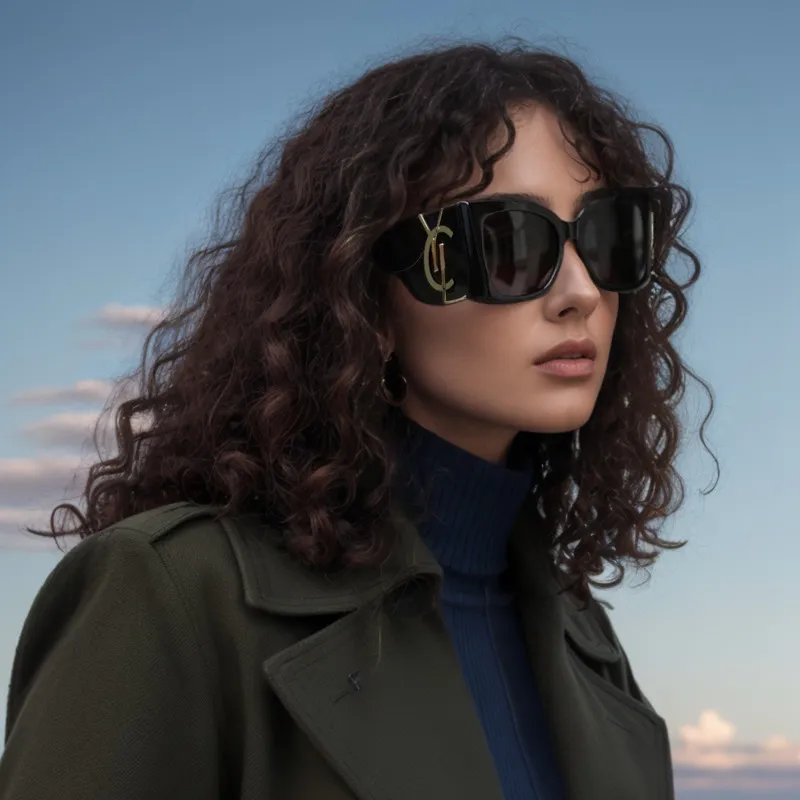 Women Fashion Casual Cat Eye Wide-Leg Sunglasses