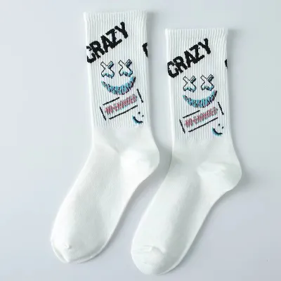 Fashion Trend Music Rock Printed Mid-Length Sports Socks