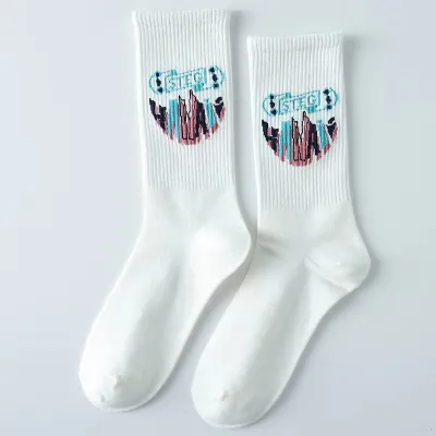 Fashion Trend Music Rock Printed Mid-Length Sports Socks