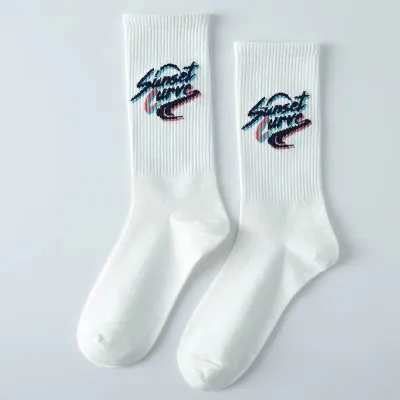 Fashion Trend Music Rock Printed Mid-Length Sports Socks