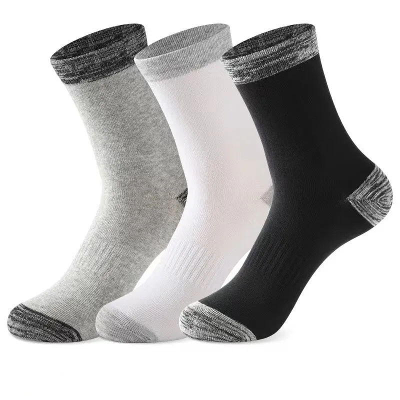 Men Casual Color Matching Sports Non-Slip Mid-Tube Socks