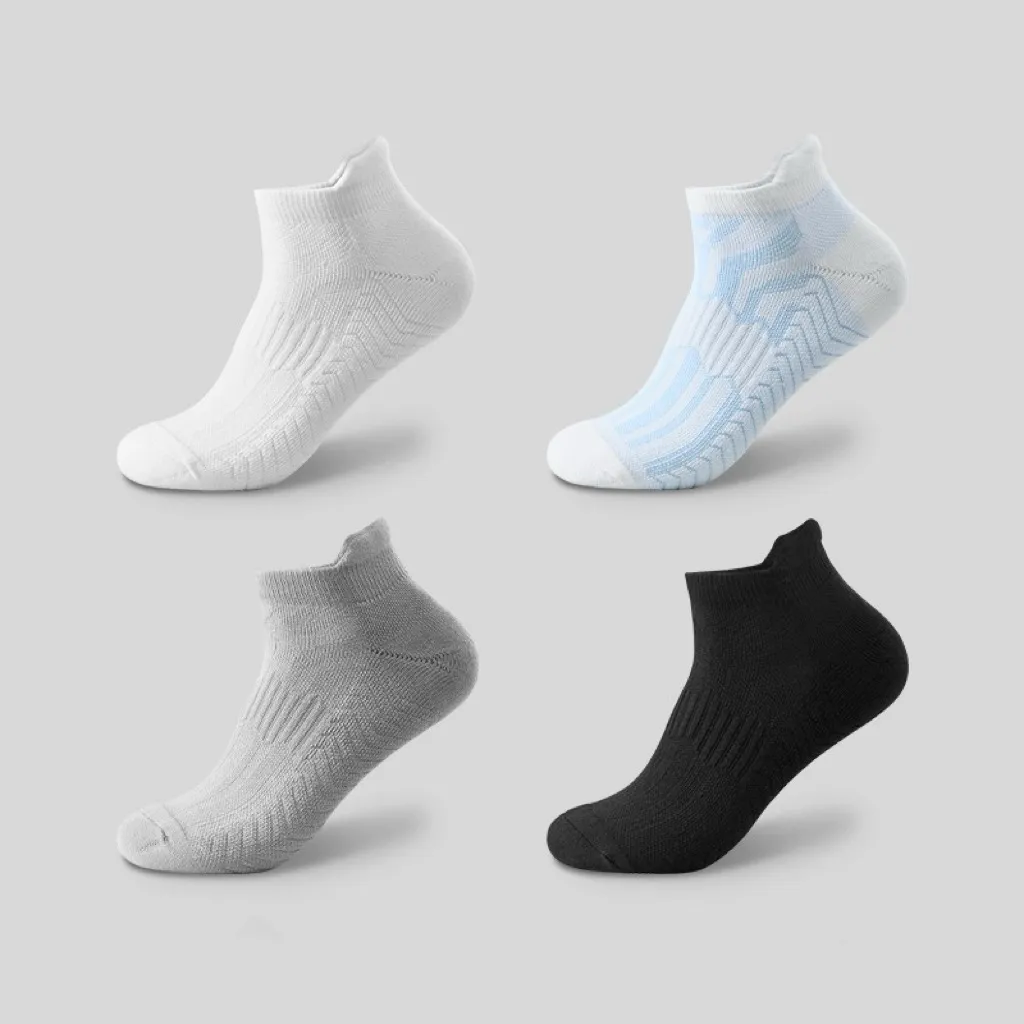 Men Fashion Breathable Sweat-Absorbent Mesh Sports Socks 4pair/Set