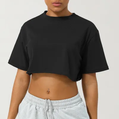 Women's Casual Loose Fit Cotton Short-Sleeve Sports T-Shirt