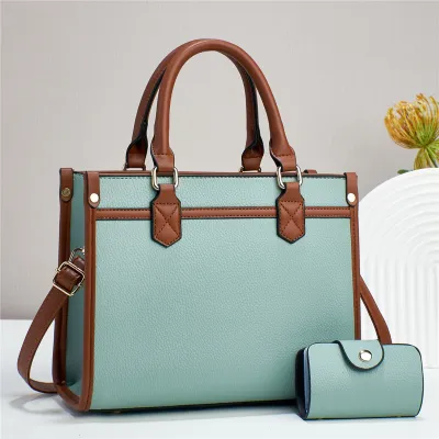 Women Casual Simple Large Capacity PU Leather Multi-Piece Handbag Set