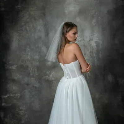 Fashion Bride Pearl Decoration Veil Women's Mesh OL