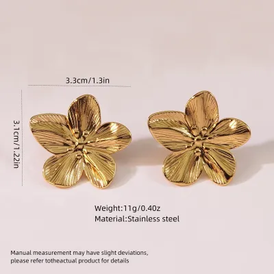 Women Fashion Exaggerated Geometric Titanium Steel Earrings