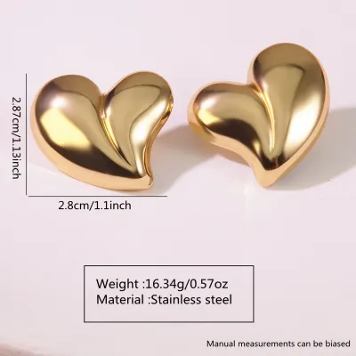 Women Fashion Exaggerated Geometric Titanium Steel Earrings