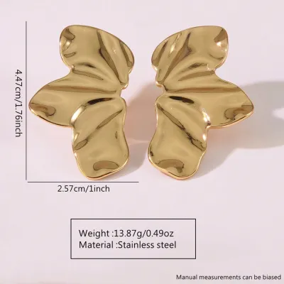 Women Fashion Exaggerated Geometric Titanium Steel Earrings