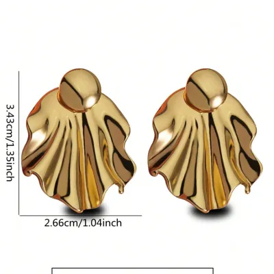 Women Fashion Exaggerated Geometric Titanium Steel Earrings