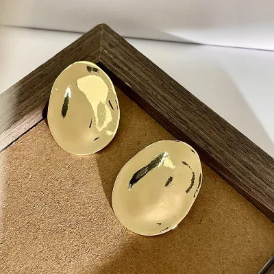 Retro Big Oval Drop Earrings for Women