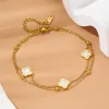 Double 3 Four-Leaf Clover (White Shellfish) 17