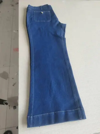 Women Casual Solid Color High Waist Stretch Wide Leg Jeans