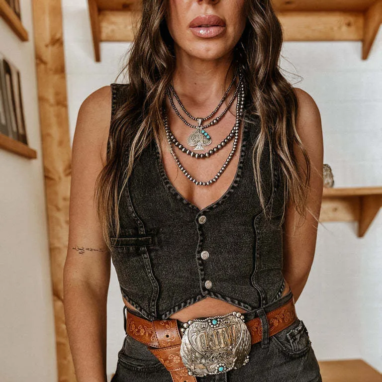 Women's Fashion Sexy V-Neck Sleeveless Denim Vest