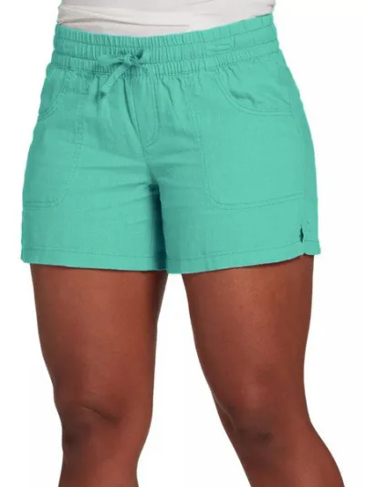 Women Casual Solid Color Plus Size Mid-Waist Micro-Pants Shorts