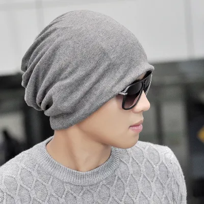 Winter Casual Solid Color Cotton Windproof Dual Use Pullover Cap