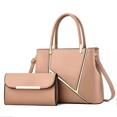 Fashion Large Capacity PU Child-Mother Bag Handbag Sets with Zipper