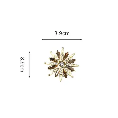 Metal Flower Rhinestone English Detachable Hole Shoes Diy Accessories