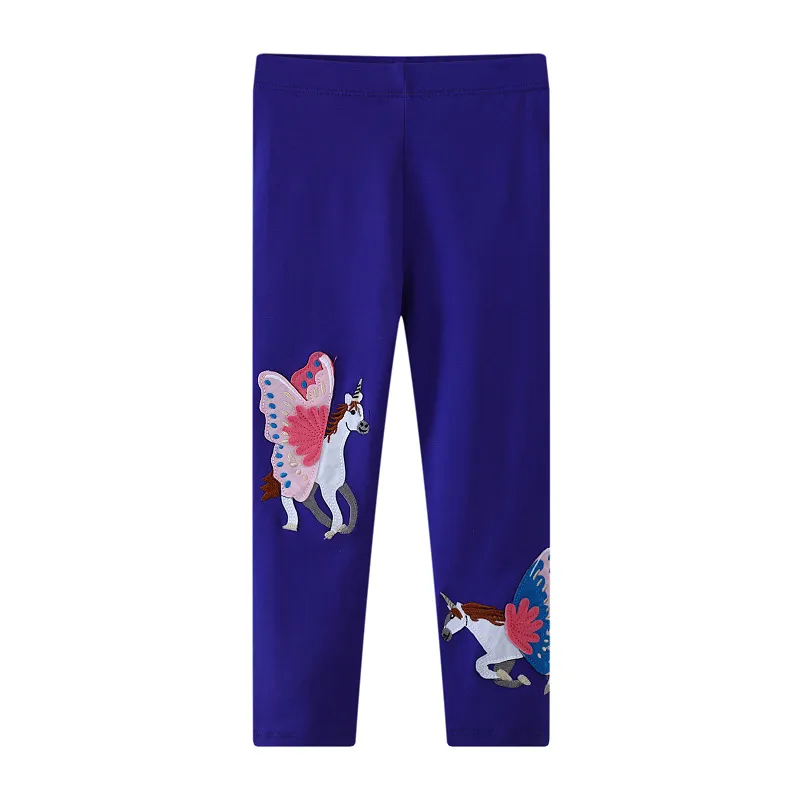 Kids Toddler Girls Casual Embroidery Cartoon Cotton Leggings Pants